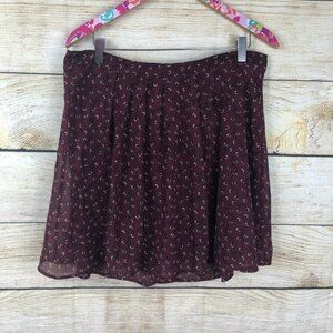 old navy | maroon skater skirt | size L // 0062